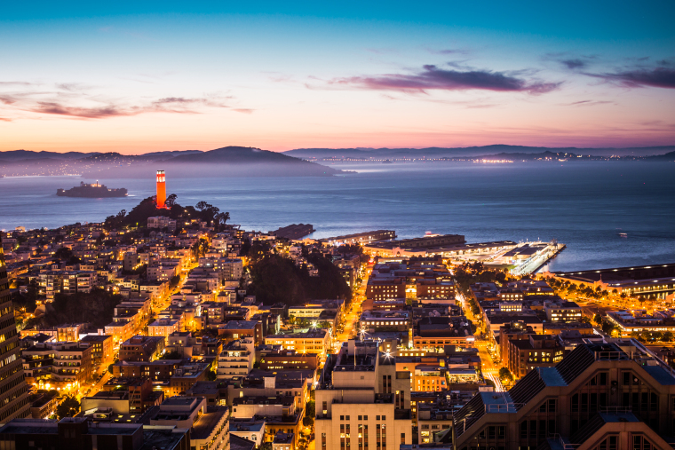 园林工程量计算方法-coit-tower-alcatraz-and-part-of-san-francisco-bay-at-night-picjumbo-com