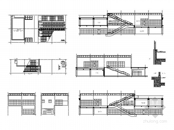 [广西]两层框架结构市级地下交通枢纽建筑施工图-两层框架结构市级地下交通枢纽建筑详图