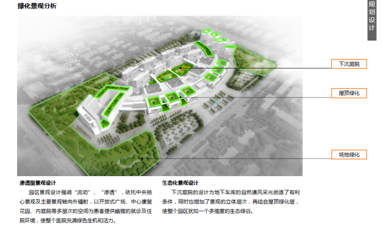 [湖北]某中心医院东津院区方案设计（PDF181页）-绿化景观分析