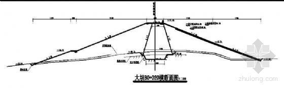某27.2米高89.8米长水土大坝设计图-3