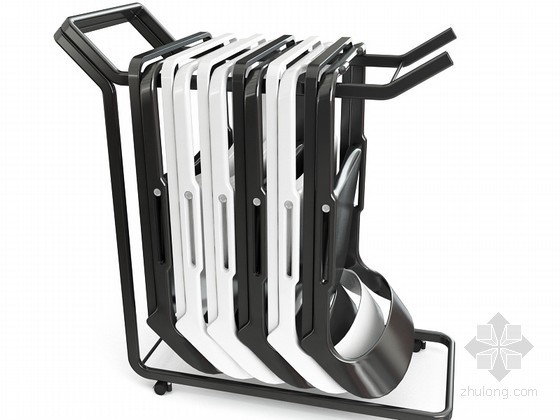 便捷的纽扣折叠椅资料下载-现代折叠椅子组合模型