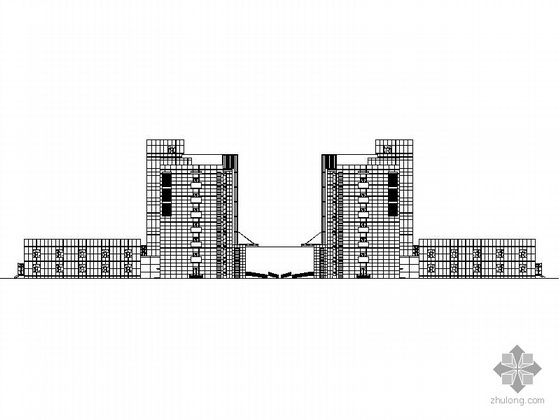 28层办公楼cad资料下载-某集团八层综合办公楼方案CAD图