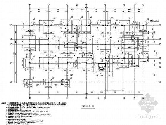 五层公司办公楼设计资料下载-[办公楼]五层框架运动器械制造公司办公大楼结构图