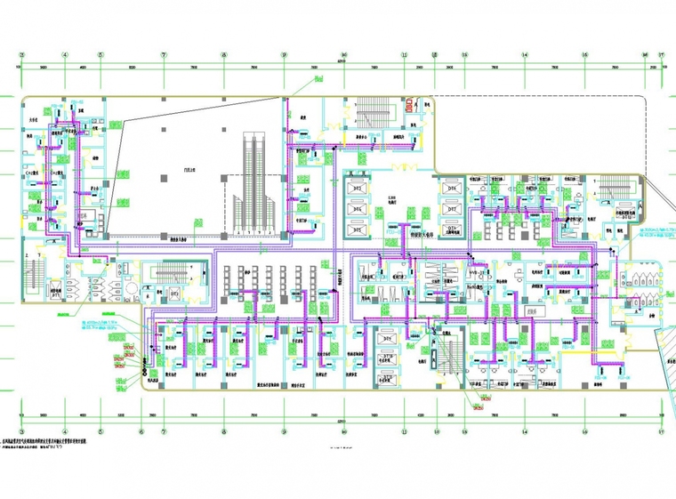 综合大楼空调系统图纸资料下载-[江西]高层门诊综合大楼空调通风防排烟系统（冷热源,大院出品）