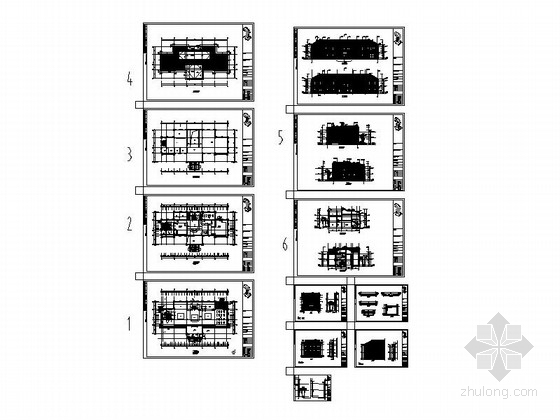 [山东]2层知名房地产售楼处建筑设计施工图-总缩略图 