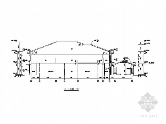 [吉林]两层西班牙风格会所建筑施工图（2014.5）-两层西班牙风格会所建筑剖面图 