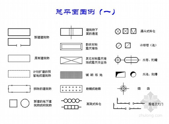 总平面图例