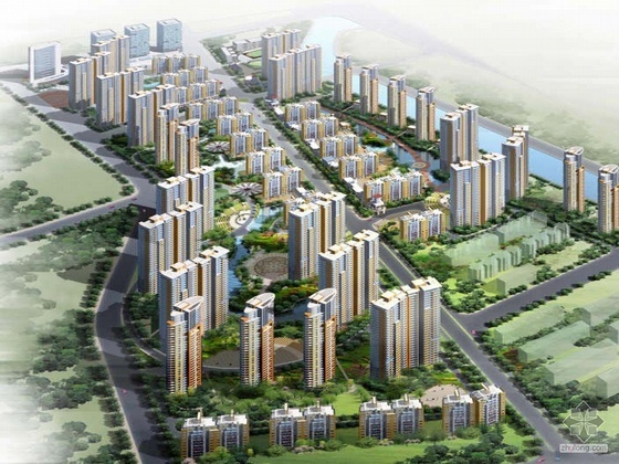 商住用地小区设计资料下载-[天津]某庄地块规划项目设计方案及文本