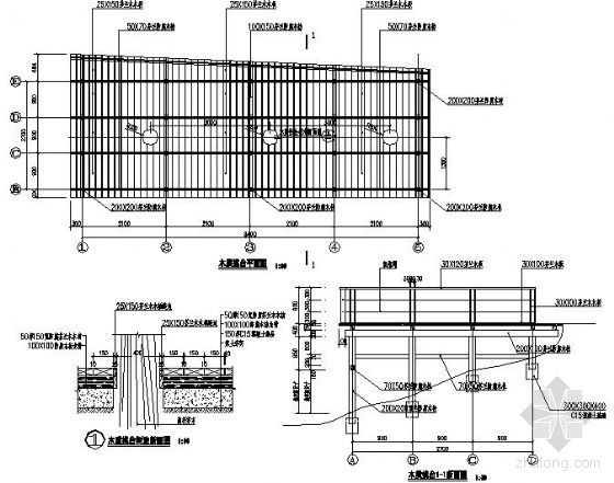 挑台剖面CAD资料下载-木质挑台详图