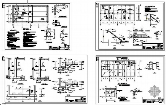 消防水泵房结构图纸资料下载-某室外消防水泵房结构图纸