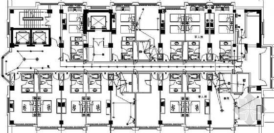 30层住宅标准层资料下载-某饭店标准层电气设计
