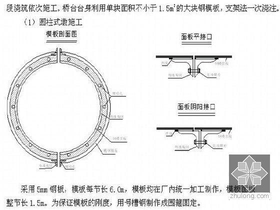 变截面预应力连续刚构箱型梁桥施工组织设计（含桥头接线）-圆柱式墩施工