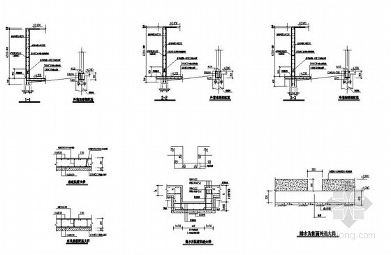 底板排水沟大样资料下载-某水池节点详图