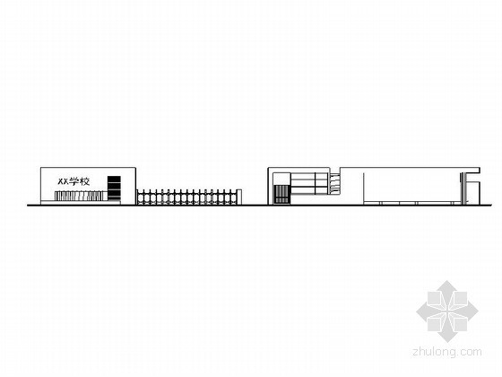 学校大门建筑图资料下载-[重庆]某星光学校大门建筑初步图