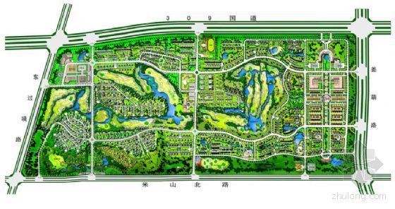 西班牙花园公园改建资料下载-[山东淄博]公园生态花园景观概念设计方案