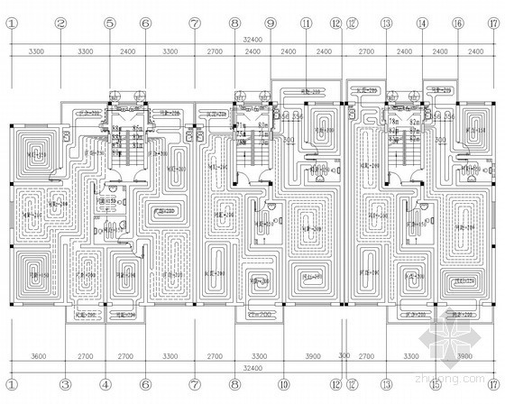 宿舍供暖施工图资料下载-集中住宅楼地板辐射采暖系统设计施工图（含给排水设计）