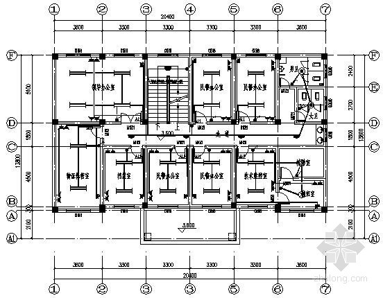 小型三层办公楼设计图造型资料下载-三层小型办公楼电气施工图纸