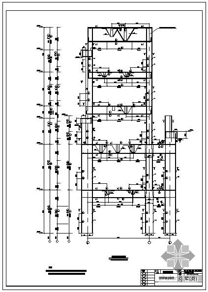 某炼钢车间高层框架结构设计图- 