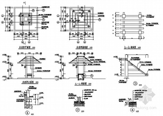 木凉亭施工详图- 