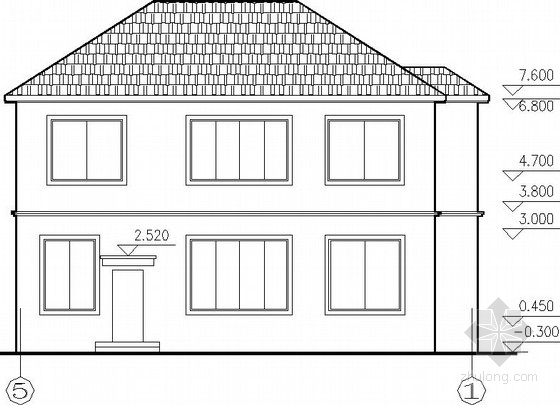 别墅坡屋顶结构设计图资料下载-坡屋顶框混别墅建筑结构图