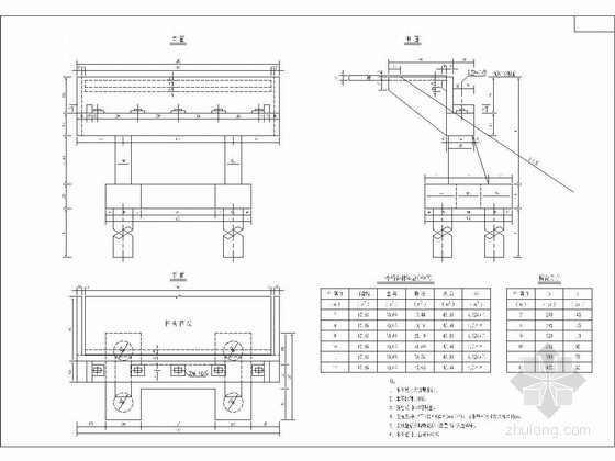 l=30m b=26m 分离式路基肋板式桥台一般构造图