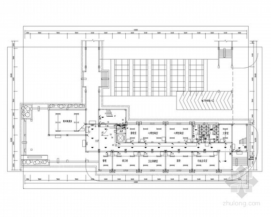 [湖南]中学强弱电施工图205张（甲级设计院 初高中）-办公楼照明平面图 