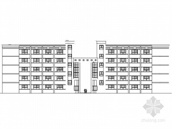 中学教学楼结构设计图内廊资料下载-某五层外廊式教学楼建筑扩初图