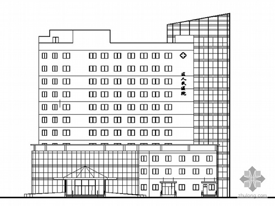 医院墙身大样资料下载-某地级市大型十一层人民医院建筑施工图
