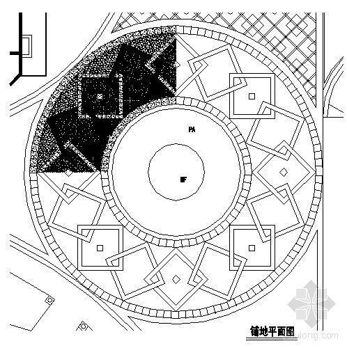 粤剧博物馆用地平面图资料下载-铺地平面图10