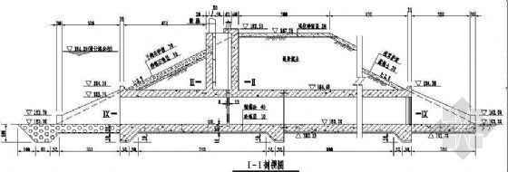 穿堤涵闸施工图图纸资料下载-某堤防3孔穿堤防洪涵闸施工图