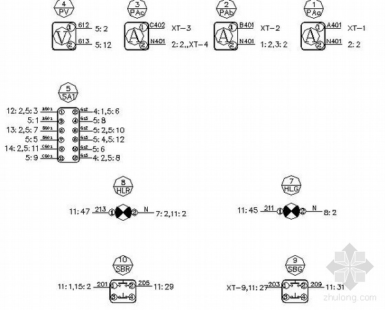 高压配电柜一次原理图图例资料下载-苏州某厂配电柜连锁原理图