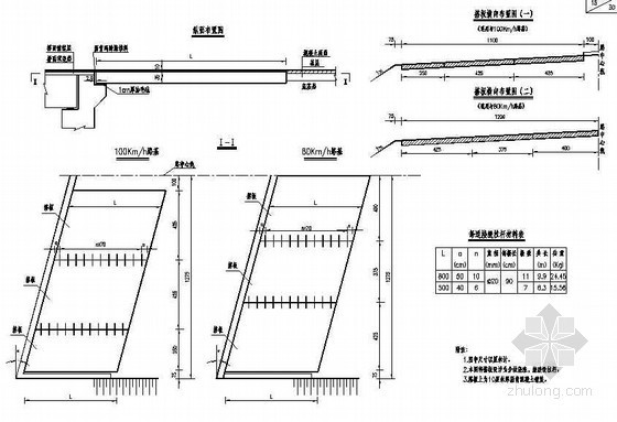 空心板内模DWG资料下载-预制空心板上部桥头搭板一般布置节点详图设计