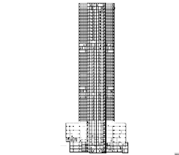 超高层办公楼设计平面资料下载-超高层知名企业现代风格办公楼设计方案效果图及CAD施工图