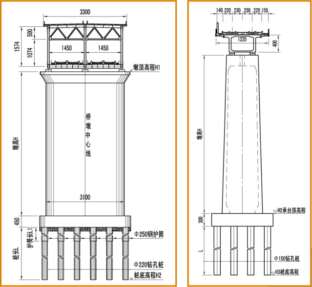 长江大桥双层桥面及混凝土箱梁主要技术参数-横断面布置