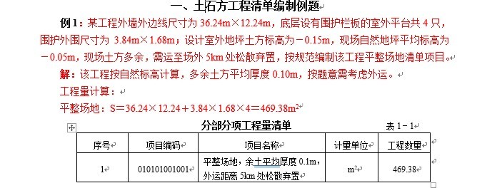 工程量清单计价编制实例(土建全套实例)-1、例1