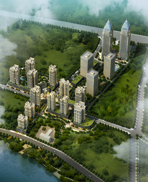 居住小区绿化方案资料下载-[贵州]新古典主义风格居住小区规划建筑方案设计文本