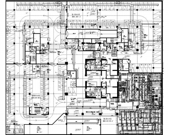 [广东]203米超高层金融中心通风空调及防排烟系统设计施工图（大院作品 蓄冰系统）-制冷机房大样图 