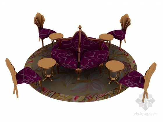 时尚椅子SU模型资料下载-时尚沙发椅子3D模型下载
