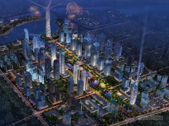 现代风格城市商务中心资料下载-[江苏]现代风格城市商务中心规划设计方案文本