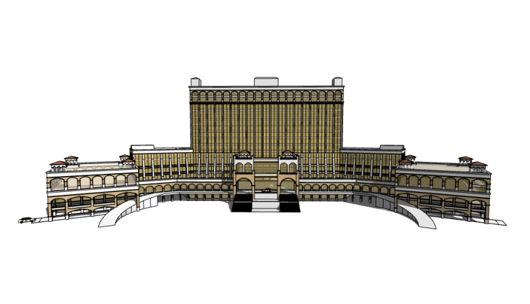 archiCAD城市模型资料下载-城市酒店建筑SU模型合辑（2）