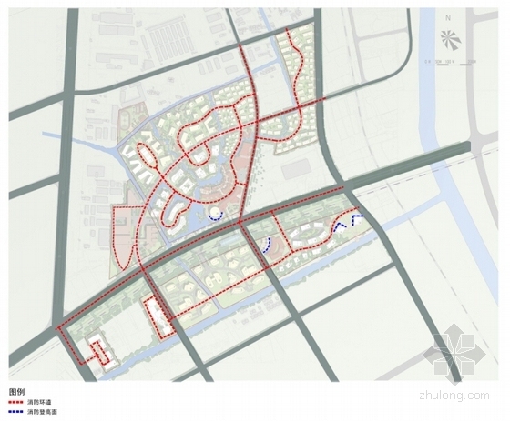 [上海]现代风格城市滨河区地块规划设计方案文本-现代风格城市滨河区地块规划分析图