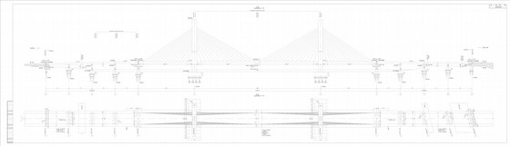 斜板配筋图资料下载-[辽宁]80+180+80m半漂浮体系斜拉桥全套CAD施工图（276张）
