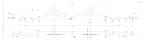 管桥横道图资料下载-[辽宁]80+180+80m半漂浮体系斜拉桥全套CAD施工图（276张）