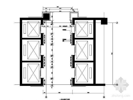 多层住宅带电梯户型平面图资料下载-电梯厅平面图