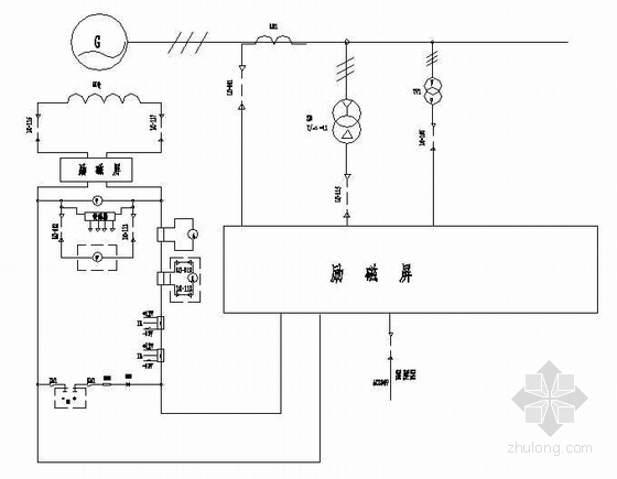 开关柜二次原理视频资料下载-某小水电站二次原理设计图