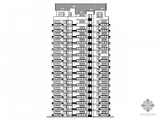27层塔式住宅资料下载-[温州]某拆迁安置项目1#十六层塔式住宅楼建筑施工图（一梯三户、顶层复式）