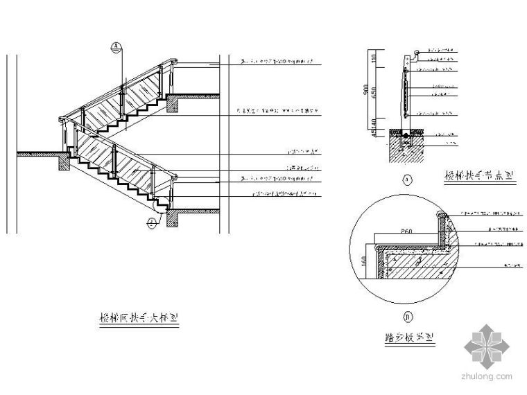 不锈钢玻璃栏板楼梯节点资料下载-倒边玻璃楼梯详图