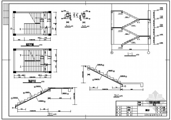 混泥土梯步节点图资料下载-某假期酒店楼梯结构设计图