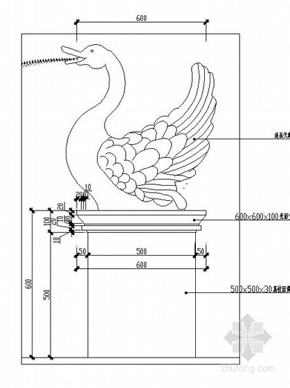 临水景观小品资料下载-天鹅造型临水雕塑施工做法