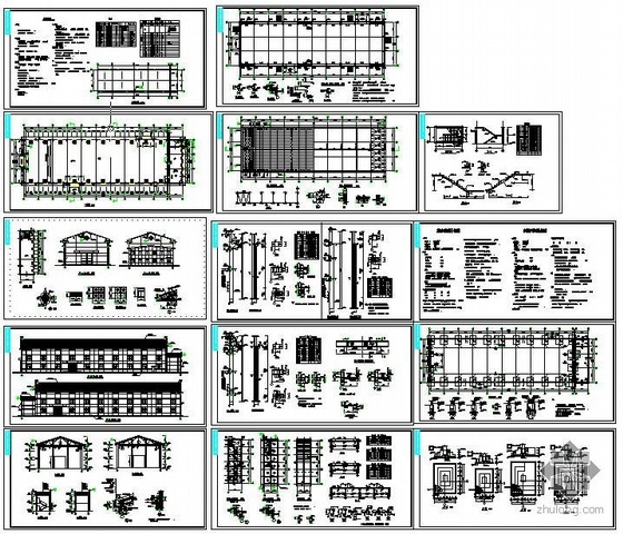砌体结构建筑厂房资料下载-某排架厂房建筑结构图